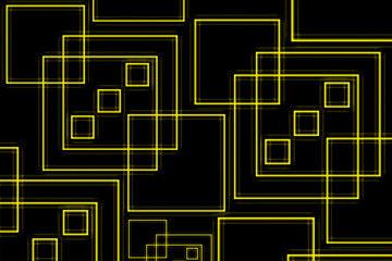 abstract yellow squares on a black background