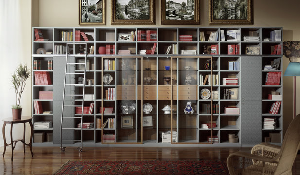 Ambiente con libreria