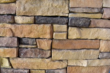 Wall stone rectangle texture and natural color background.