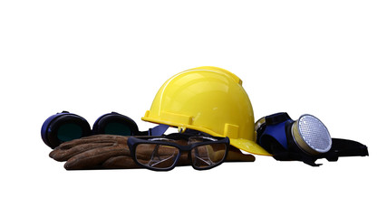 safety standard set  on white background .