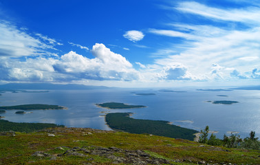 Beautiful  seascape. Beautiful wild seascape . View on a sea from a mountain.