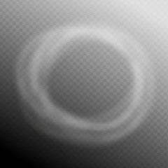Light circle frame. Transparent foggy effects.