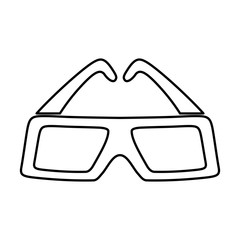 cinema 3d glasses icon vector illustration graphic design