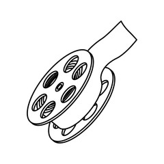 Movie roll equipment icon vector illustration graphic design