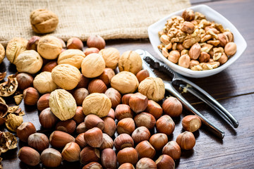 cracking nuts and nutcracker