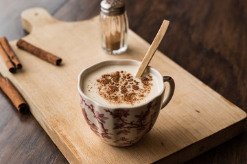Turkish Salep with cinnamon sticks / Christmas Eggnog