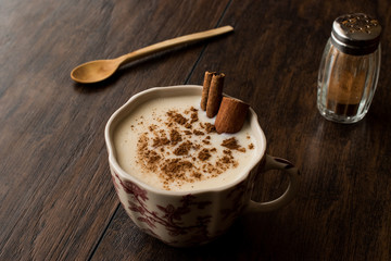 Turkish Salep with cinnamon sticks / Christmas Eggnog