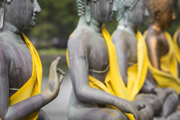 Buddha Statues in Seema Malaka Temple, Colombo, Sri Lanka