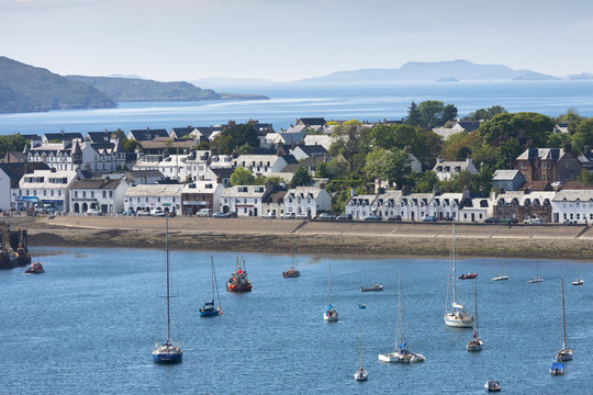 Popular town of Ullapool in Cromartyshire in the Scottish Highlands, Scotland