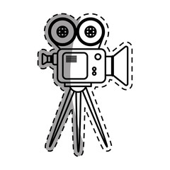 Cinema camcorder equipment icon vector illustration graphic design
