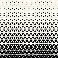 Abstract geometric black and white graphic design triangle halftone pattern