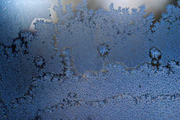 Fabulous patterns on frosty window