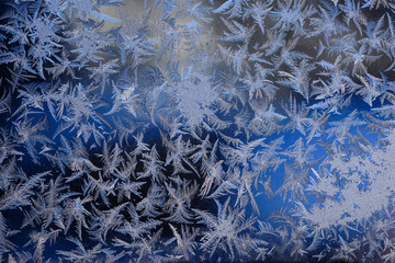 Fabulous patterns on frosty window
