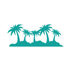 Fototapeta na wymiar Island palm tree icon vector illustration graphic design