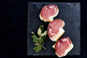 Spanish tapas,sausage,lomo ibérico