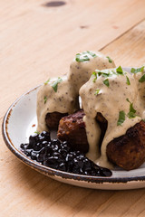 swedish meatballs with blueberry jam