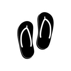 Flip flops beach sandals icon vector illustration graphic design