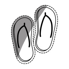 Flip flops beach sandals icon vector illustration graphic design