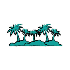 Island palm tree icon vector illustration graphic design