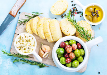 olives and bread