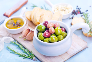 olives and bread
