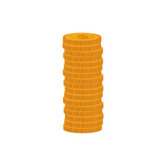 Isolated Coins money icon vector illustration graphic design