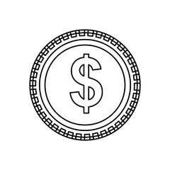 Isolated Coin money icon vector illustration graphic design