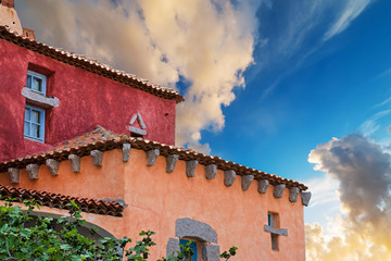 colored houses in Porto Cervo