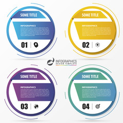 Infographic design template. Business concept with 4 options