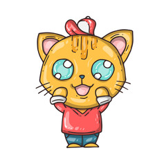 cartoon cute kitty