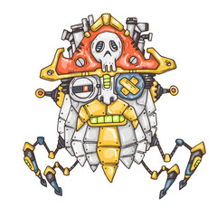robot pirate head