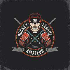 Fototapeta premium Hockey Vintage logo