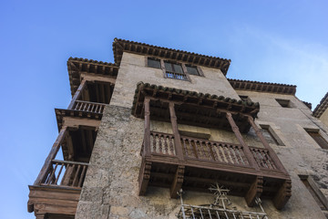 Old and typical houses of the Spanish city of Cuenca, world heri