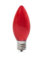 Isolated christmas light bulb on a white background.