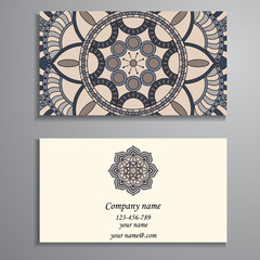 Fototapeta premium Business Card. Vintage decorative elements. Ornamental floral bu