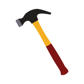 Flat icon hammer. Vector illustration.