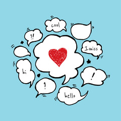Set of Hand Drawn Scribble, vector design elements.