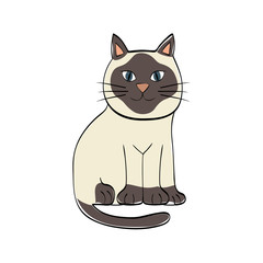 Cute cat cartoon icon vector illustration graphic design