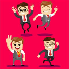 Vector set of manager or business man character.