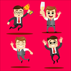 Vector set of manager or business man character.