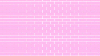 Pink brick wall background backdrop, stock vector graphic illustration