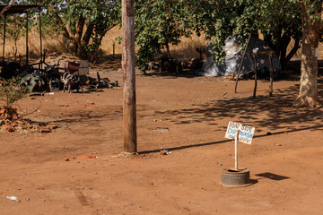 ZAMBIA - OCTOBER 14 2013: Local people go about day to day life