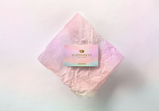 Single Luxury Gold-Embossed Business Card Mockup 2