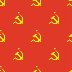 Ussr flag seamless pattern