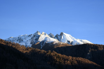 Sonnenaufgang Morgenstimmung Sonnenstrahlen Gebirge Alpenglhen