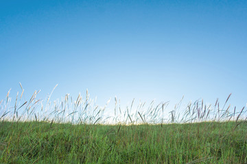 Sunset with sun rays, sky with clouds and sun...