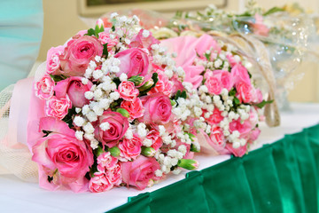Bouquet of fresh flowers for the wedding ceremony...