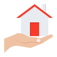 Naklejka premium House in hand concept for home loan
