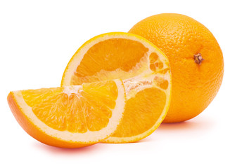 The cut oranges