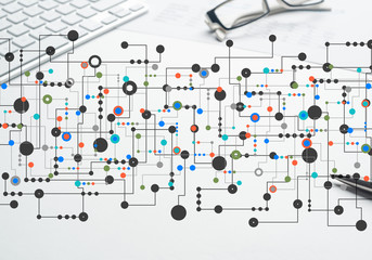 Colorful geometric backdrop